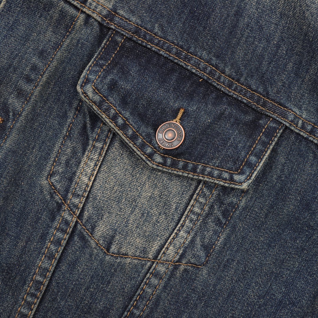 Balenciaga / バレンシアガ 23Fw ダブル B のアルファブットの手描きグラフィティプリントのジーンズジャケット