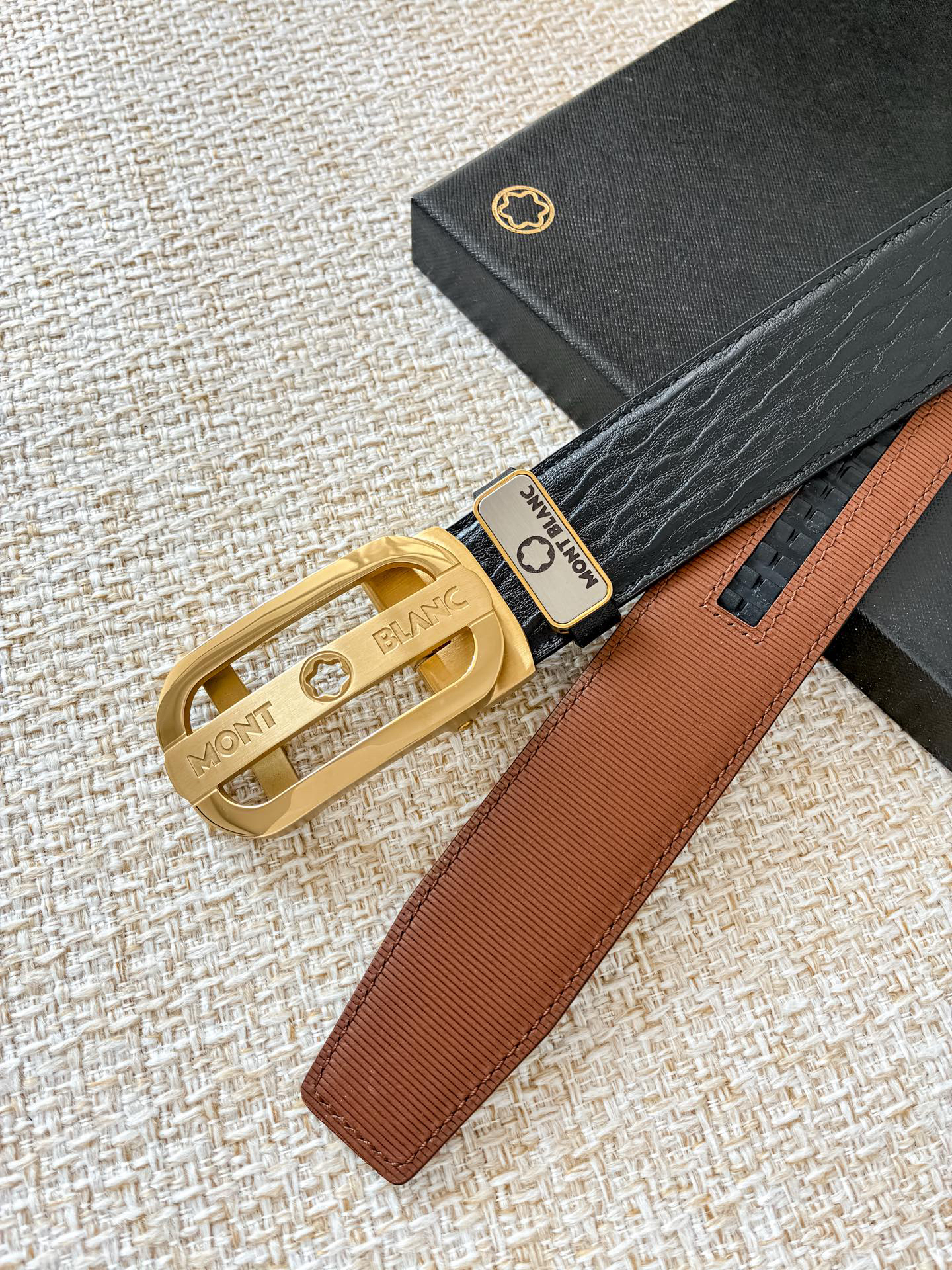 【厳選在庫】Montblanc ビジネスマン正装ベルト「全長約 100cm」