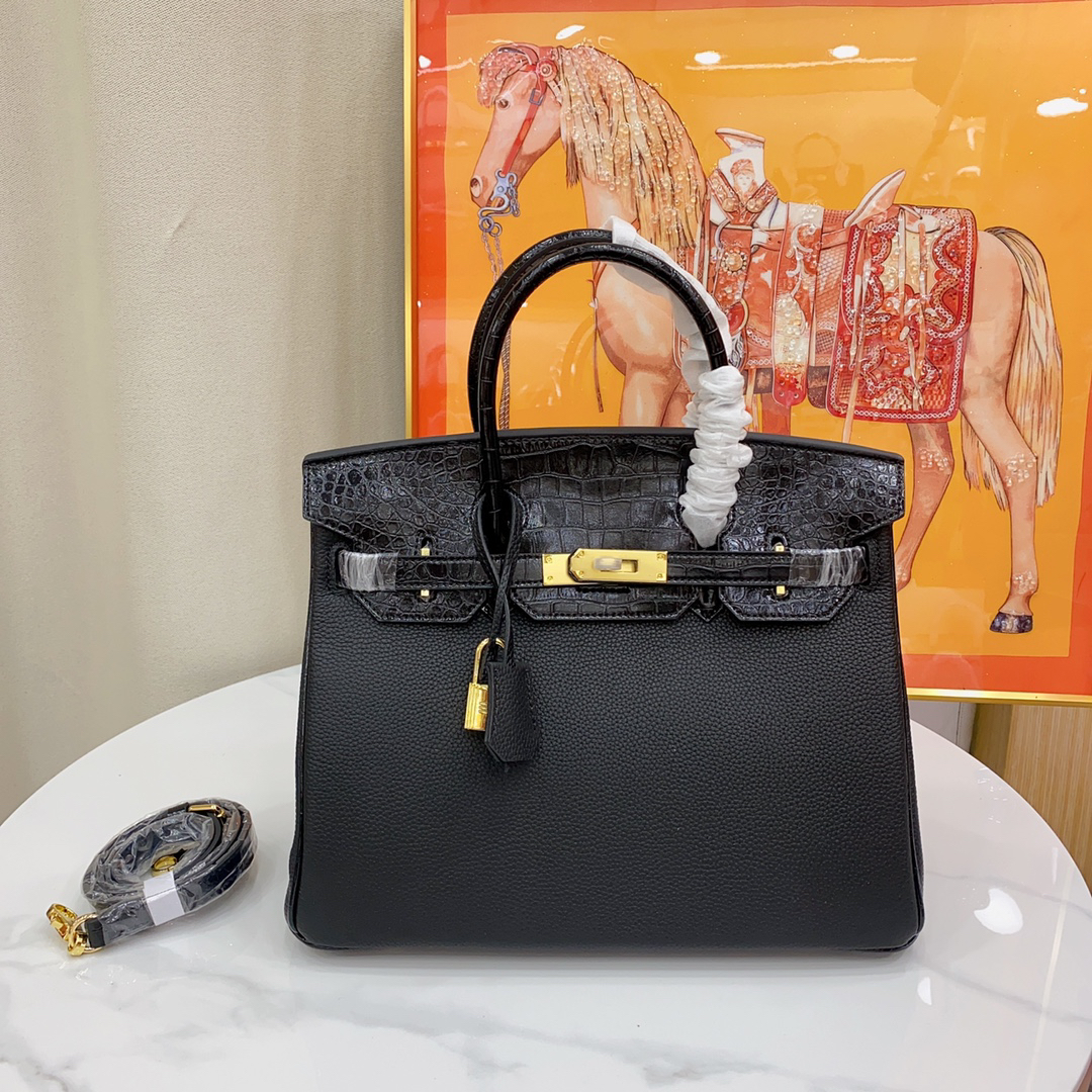エルメス バーキン 25/30 バッグ クロコダイルエンボス「Birkin Bag」