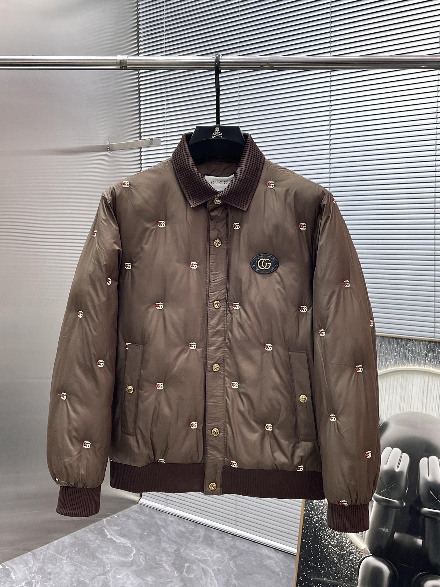 グッチ「Gucci」秋冬ラペル付きコットンジャケット