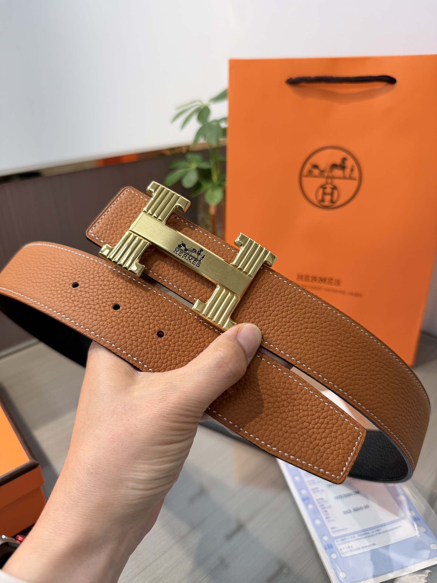 【限定入荷】Hermès フレンチ紳士ベルト「全長約 100cm」