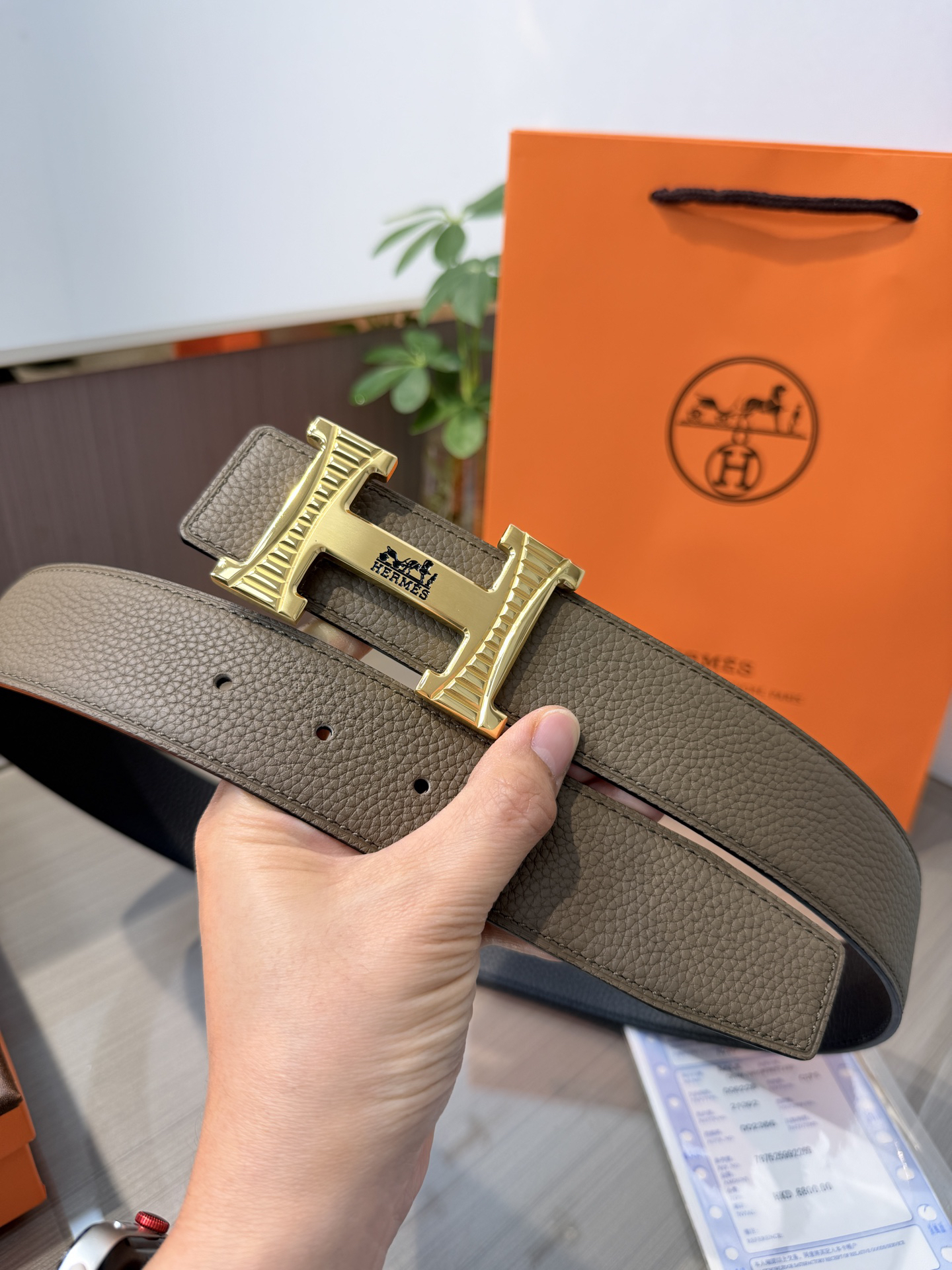 【限定入荷】Hermès フレンチ紳士ベルト「全長約 100cm」