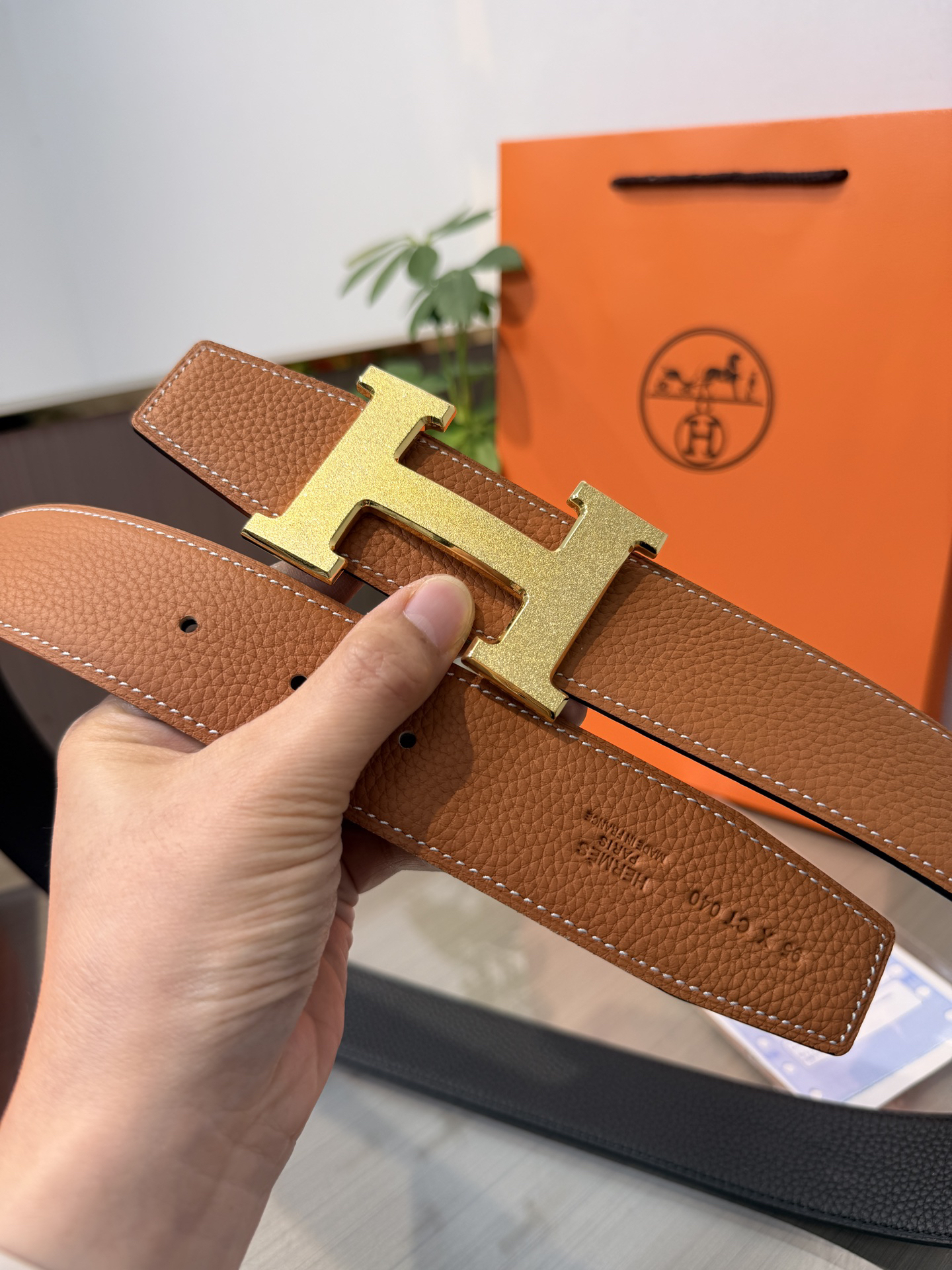 【限定入荷】Hermès フレンチ紳士ベルト「全長約 100cm」