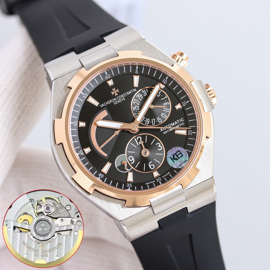 ヴァシュロン コンスタンタン「Vacheron Constantin」オーヴァーシーズ デュアルタイム メンズウォッチ42MM