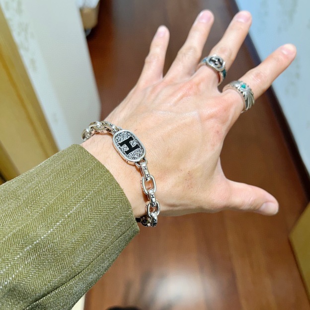 エルメス「Hermès」プラチナ 強化版 アンカーチェーン ブレスレット16MM