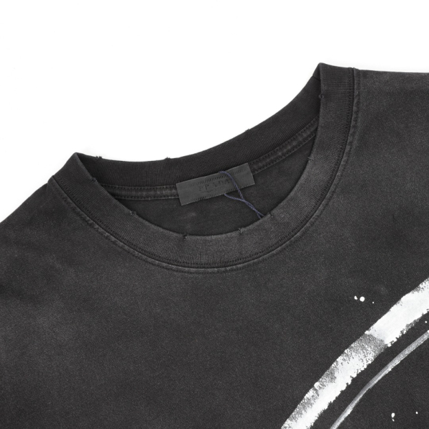 プラダ「Prada」 グラデーション ハンドペイント レター クルーネックTシャツ