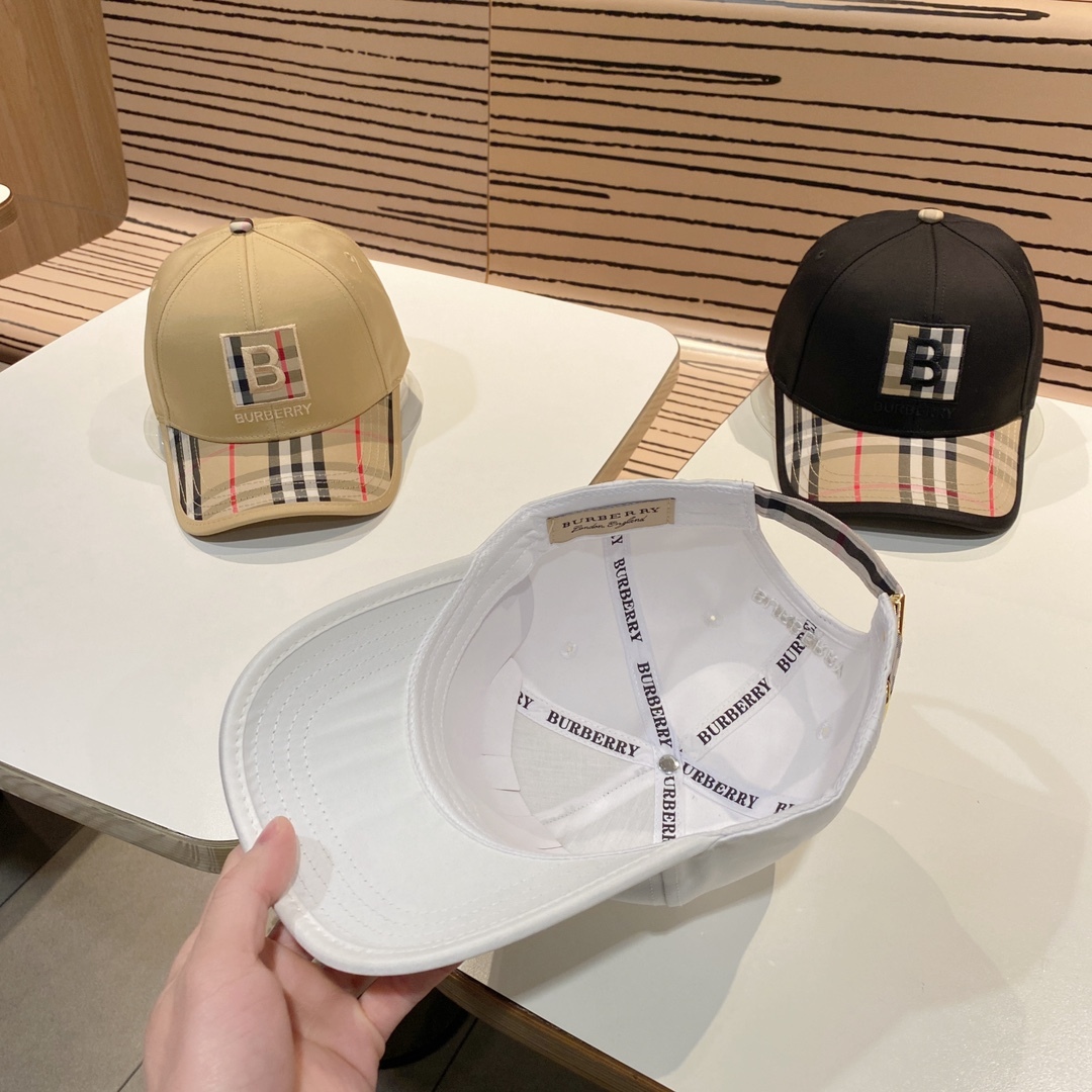 バーバリー「Burberry」コリアン ブリティッシュ スタイル ベースボールキャップ