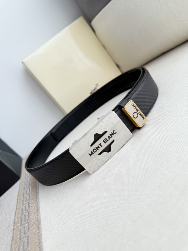 モンブラン「Montblanc」クラシックコレクション オートマチックバックル ベルト 100cm