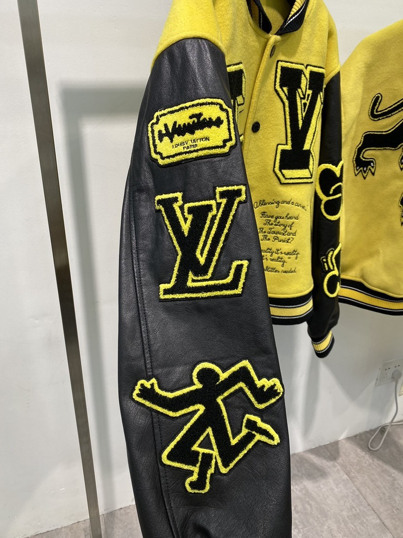 ルイ・ヴィトン「Louis Vuitton」ウール＆レザー コンビネーション ジャケット アウコート着