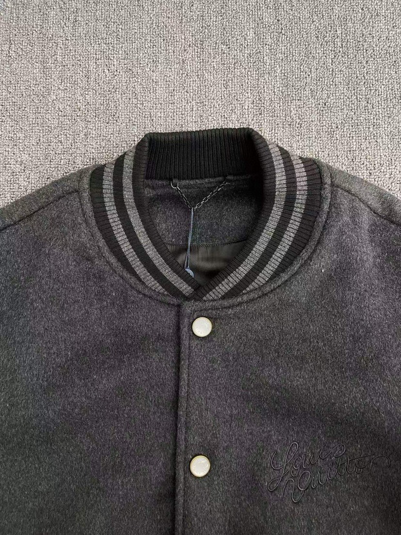 ルイ・ヴィトン「Louis Vuitton」 ウール エンブロイダリー ベースボール ジャケット