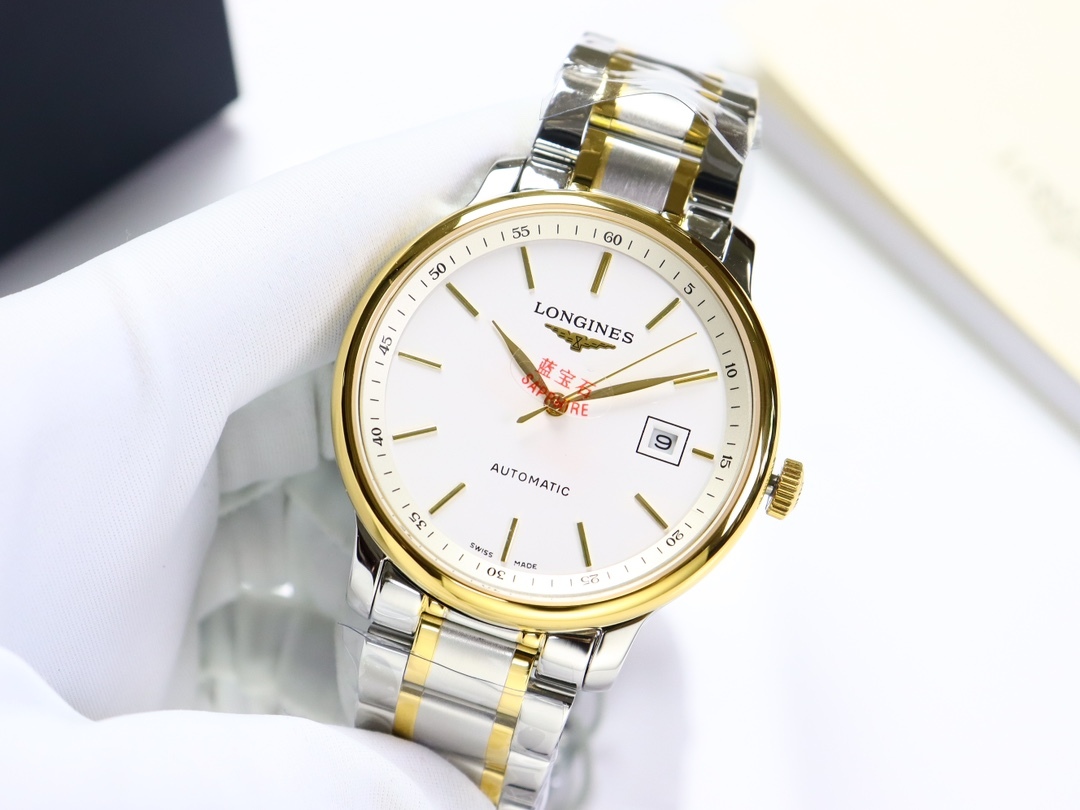 ロンジン「Longines」マスターコレクション サファイアクリスタル メンズウォッチ 40mm