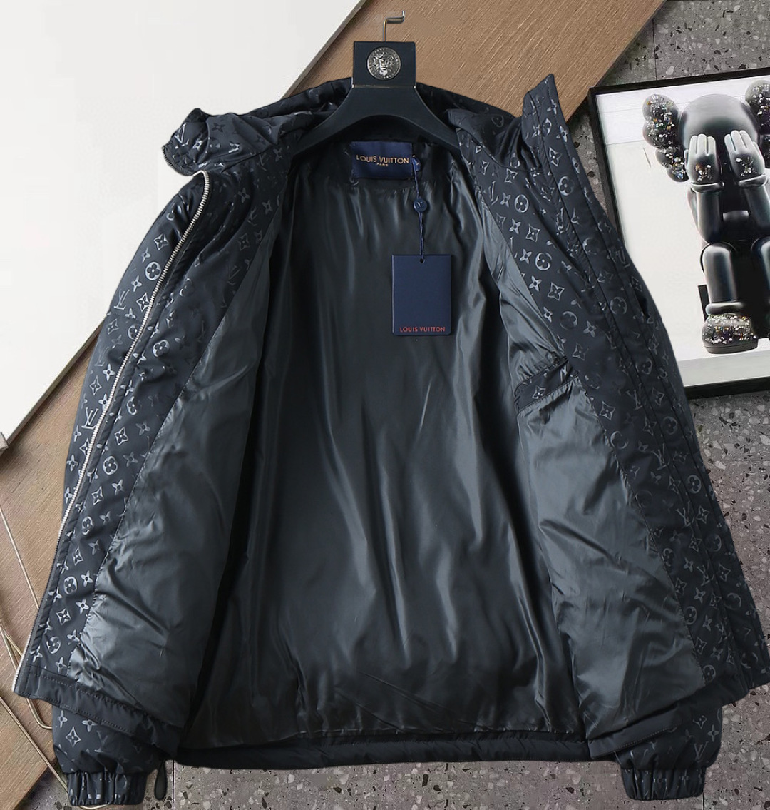 ルイ・ヴィトン「Louis Vuitton」‌秋冬用フード付きダウンジャケット