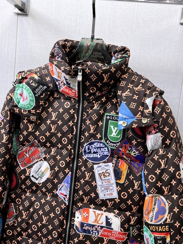ルイ・ヴィトン「Louis Vuitton」‌冬用フード付きダウンジャケット 男女兼用