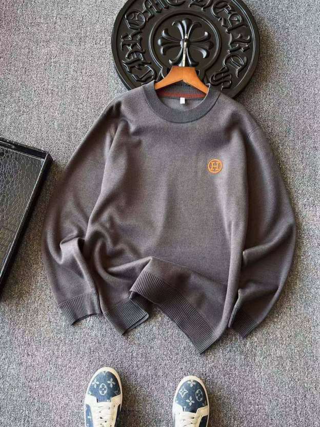 エルメス「Hermès」秋冬用ラウンドネックニットセーター