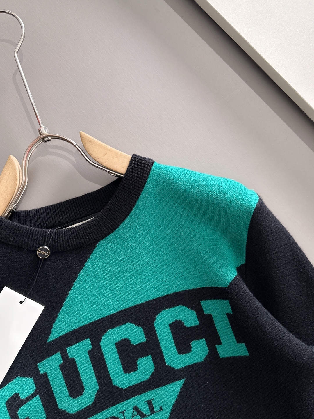 グッチ「Gucci」秋冬ウール混紡丸首プルオーバーニットセーター