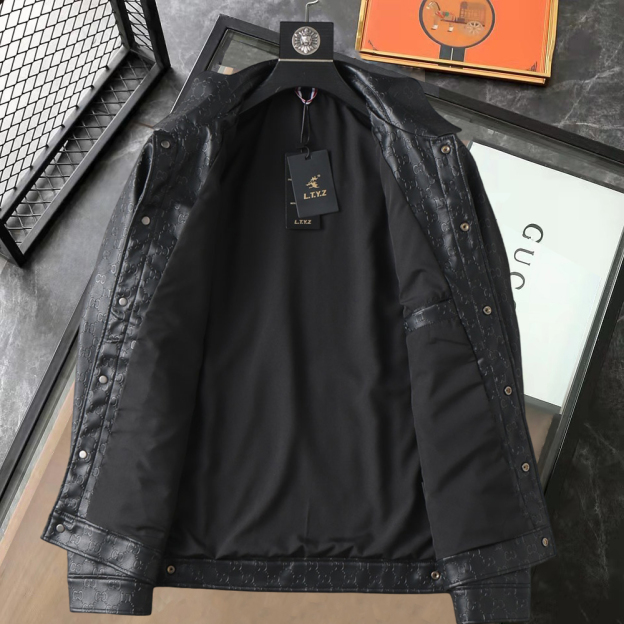 グッチ「Gucci 」秋冬新作メンズラペルレザージャケット