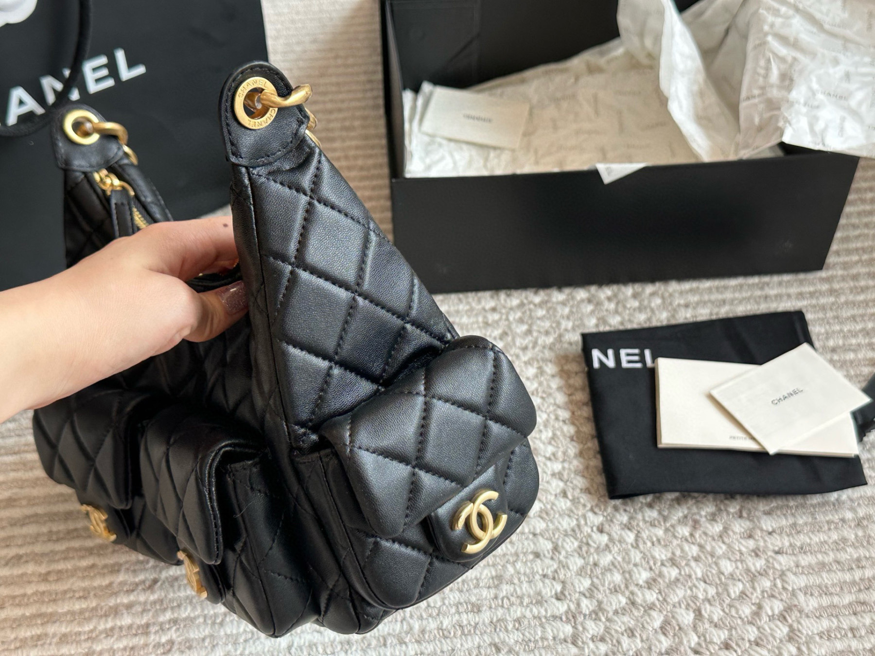 シャネル「Chanel」 ボウリング バッグ ヴィンテージ ショルダーバッグ