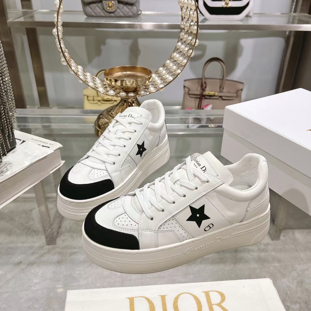 ディオール「Dior」プラットフォーム ホワイト スニーカー 2025 新作