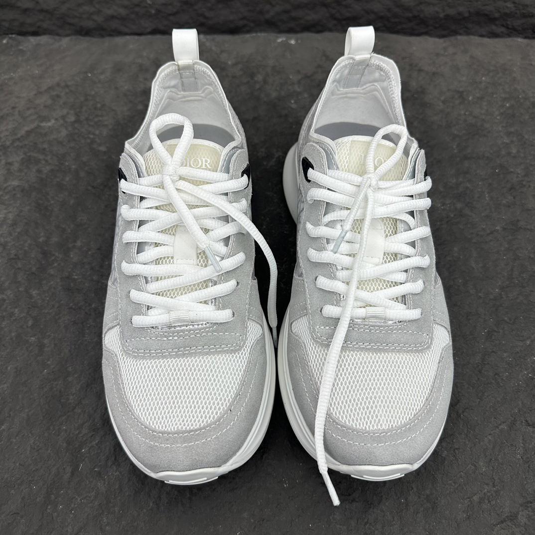 ディオール「Dior」B25 Runner グレースエード＆メッシュ スニーカー