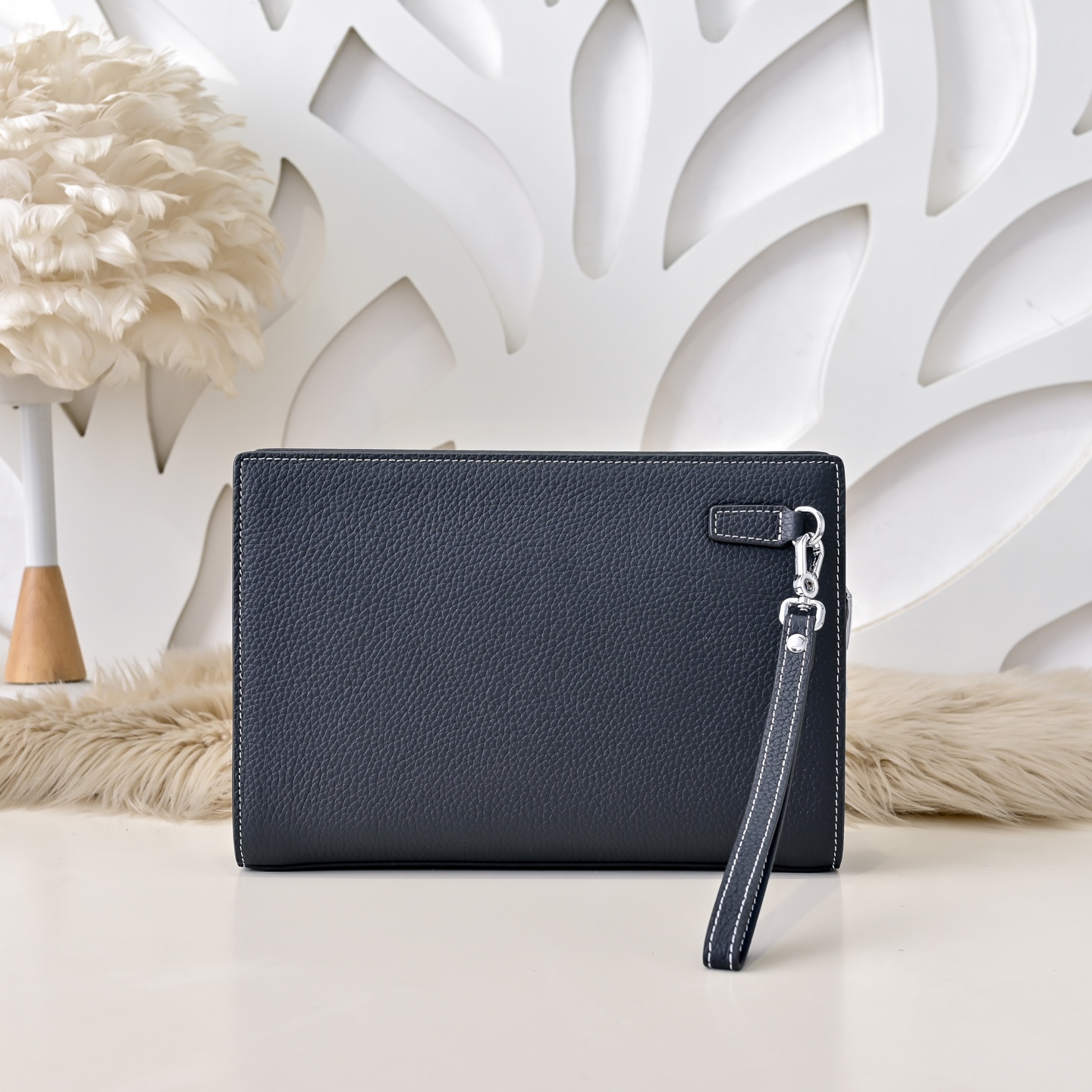 エルメス ジップ レザー クラッチバッグ