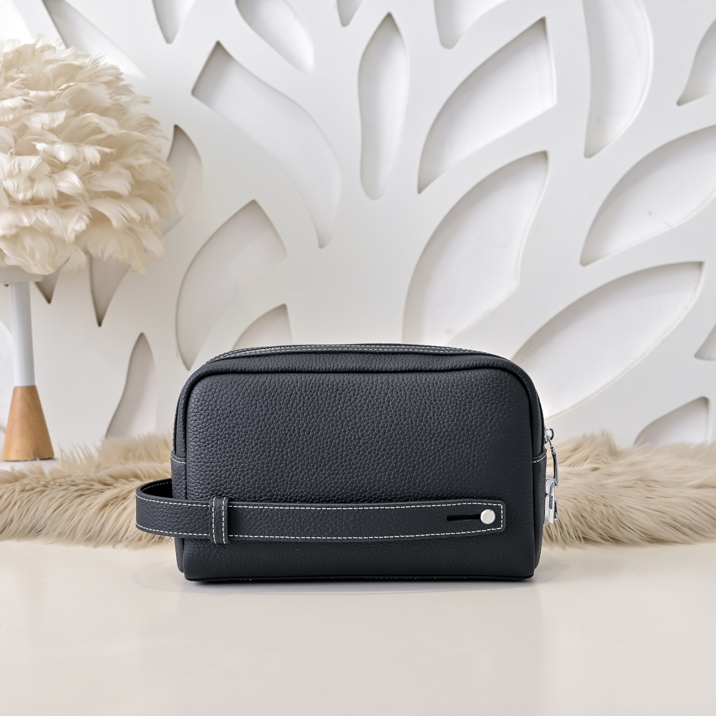 エルメス ジップ レザー クラッチバッグ