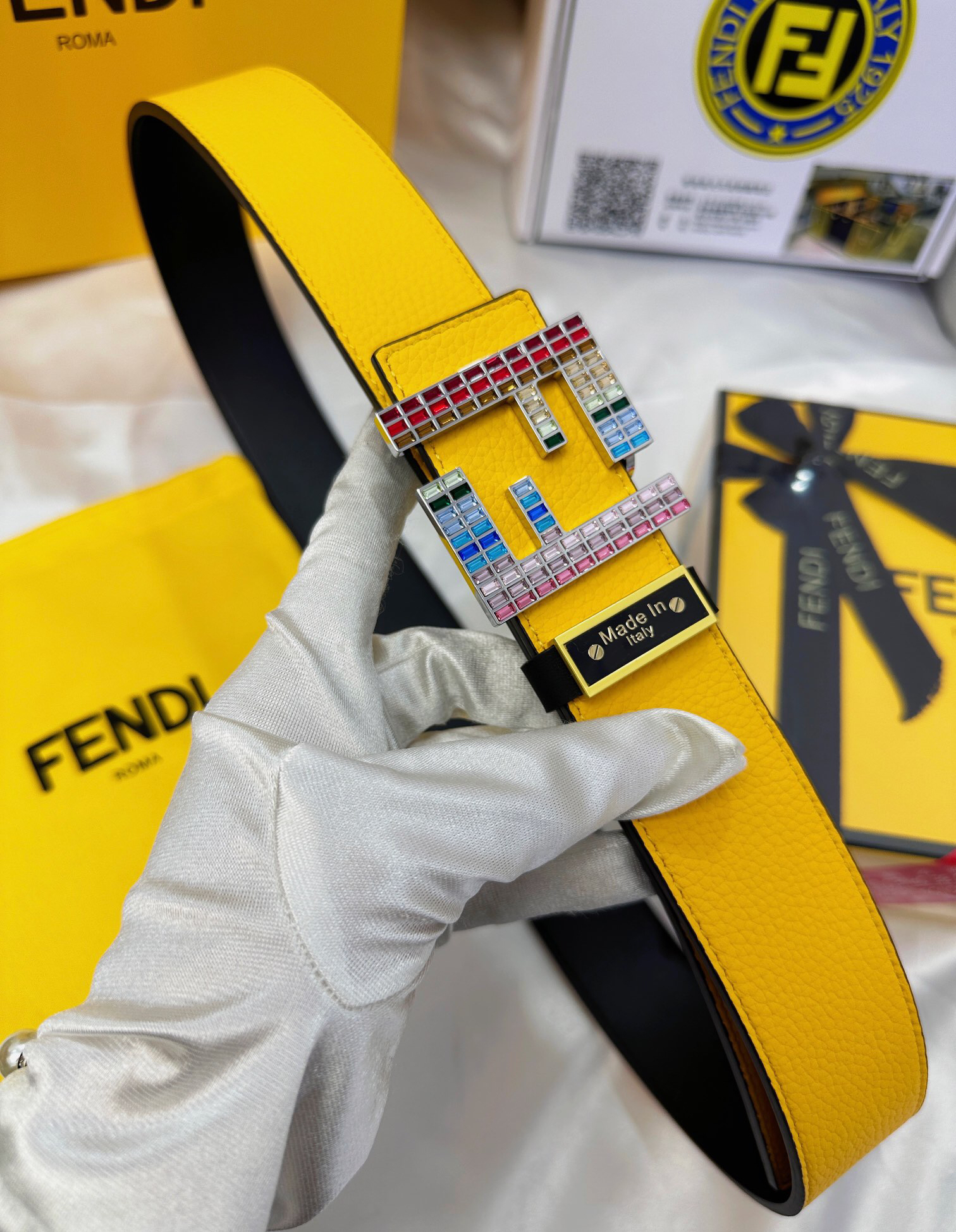 フェンディ「Fendi」FF ベルト - リバーシブル フックベルト