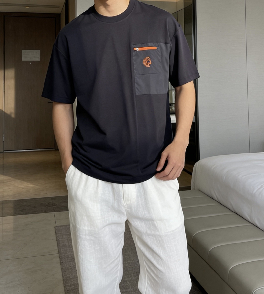 エルメス「Hermès」 クルーネックTシャツ 軽やかな着心地 春夏新作