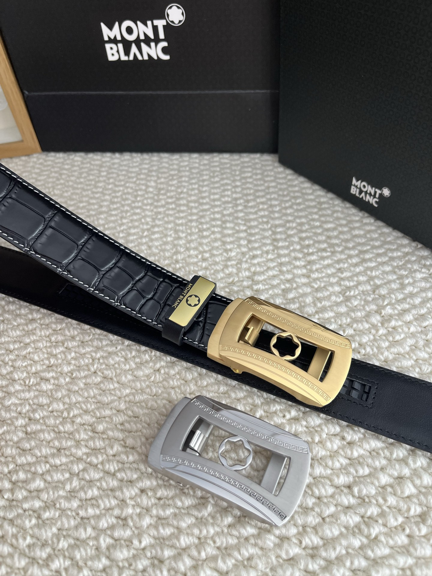 【厳選在庫】Montblanc ビジネスマン正装ベルト「全長約 100cm」