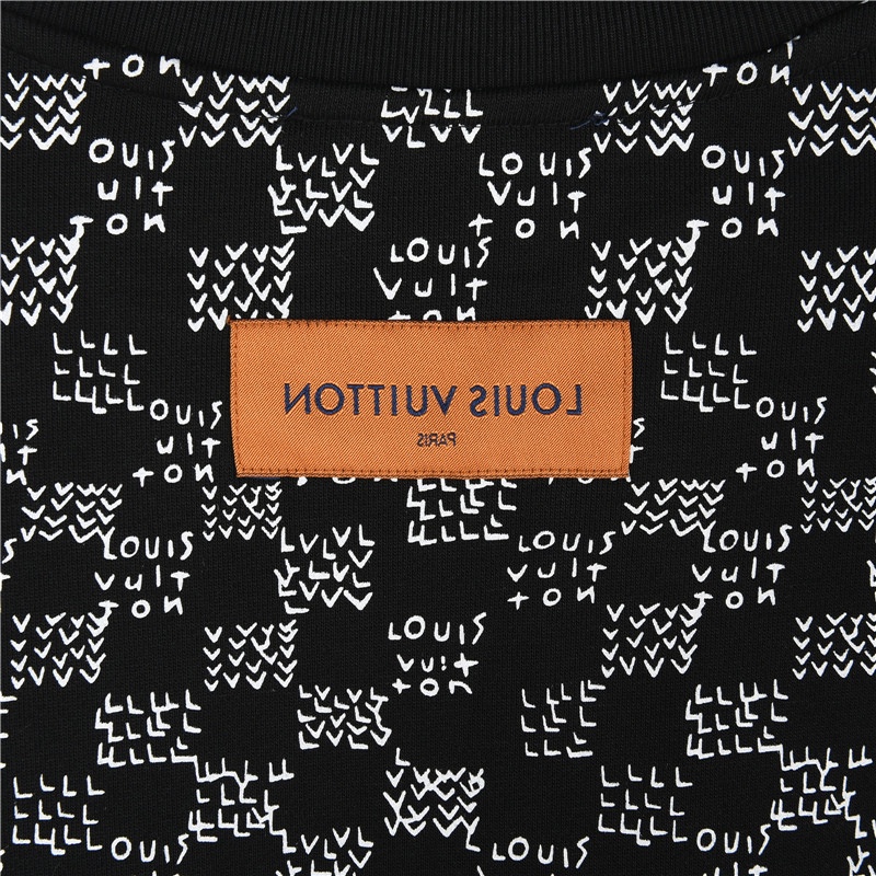 Louis Vuitton / ルイ・ヴィトン 24Fw グラデーション小飛行機柄プリントの丸首パーカー