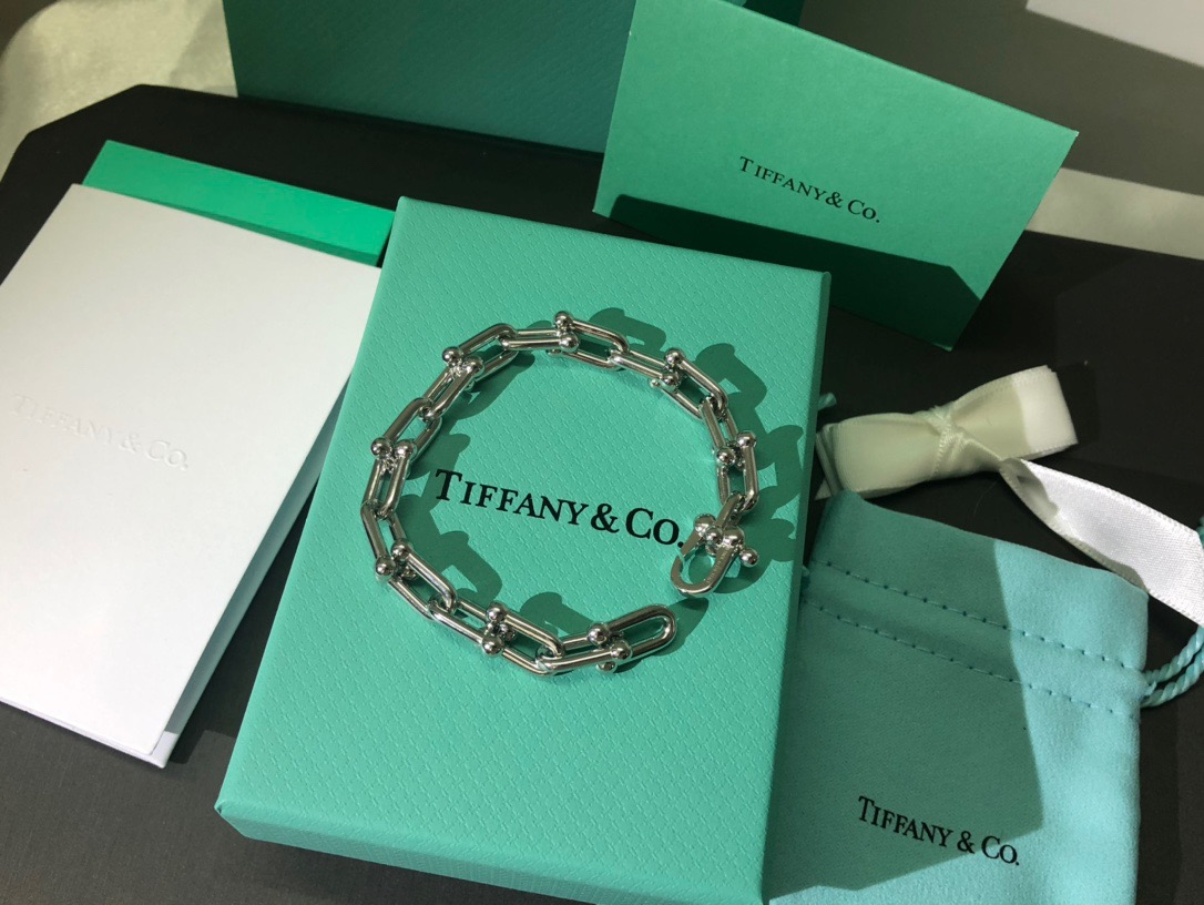 ティファニー「Tiffany & Co.」ポリッシュドシルバーリンク ブレスレット