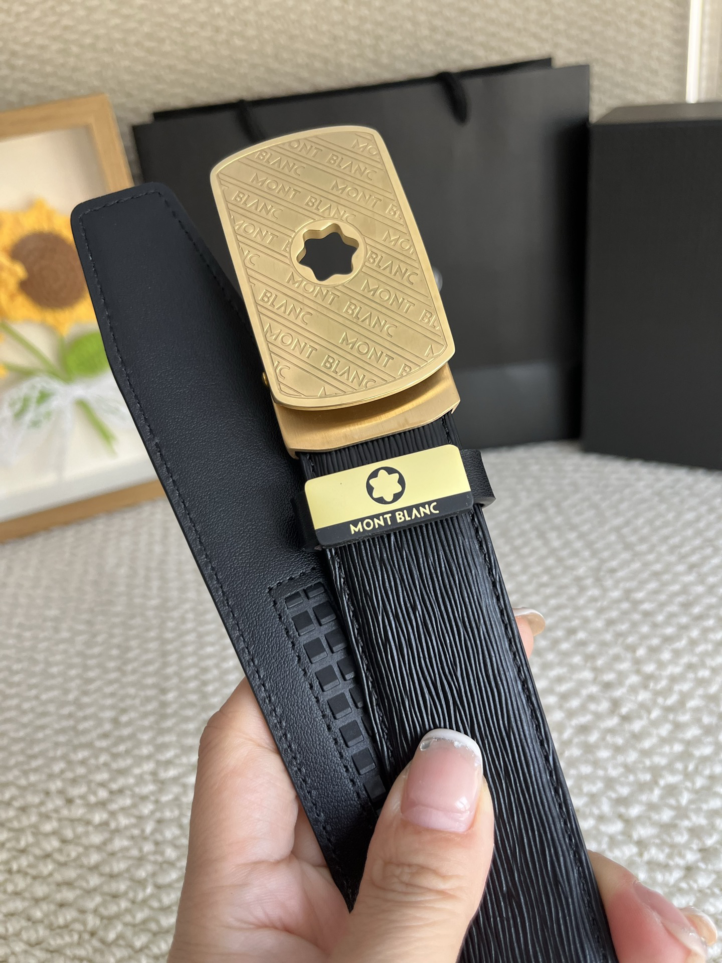 【厳選在庫】Montblanc ビジネスマン正装ベルト「全長約 100cm」