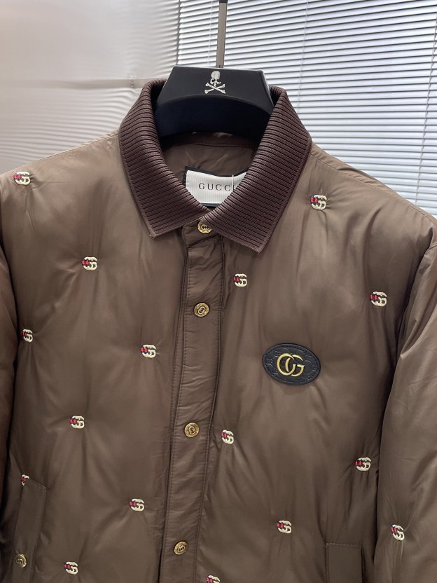 グッチ「Gucci」秋冬ラペル付きコットンジャケット