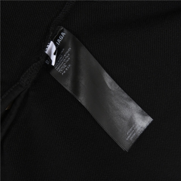 Balenciga（バレンシアガ） スクラッチ（磨破）とマスキングテープ（胶带）デザインのフード付きスウェットシャツ