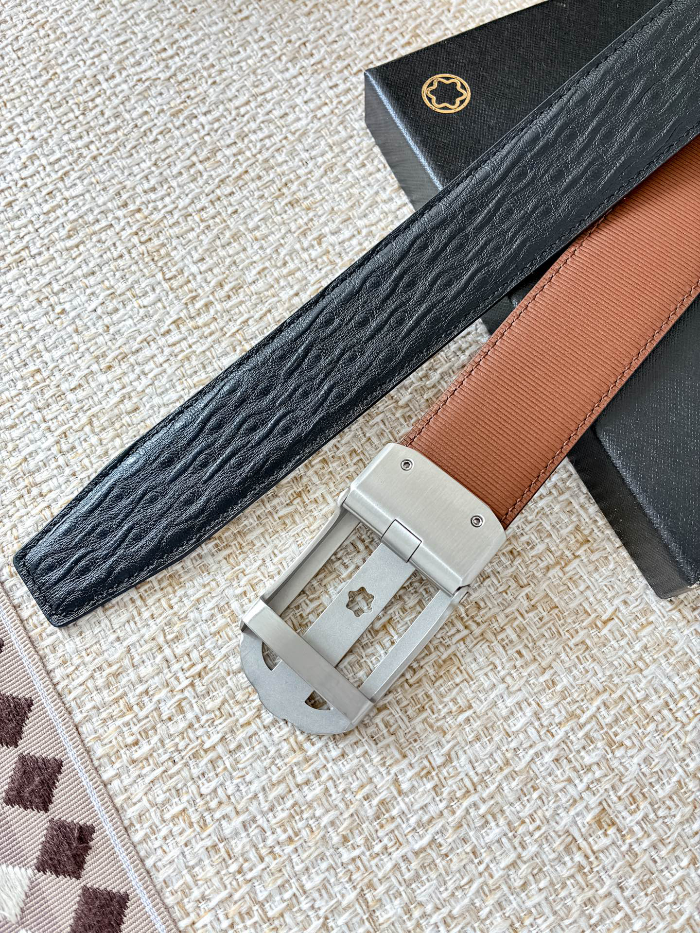 【厳選在庫】Montblanc ビジネスマン正装ベルト「全長約 100cm」
