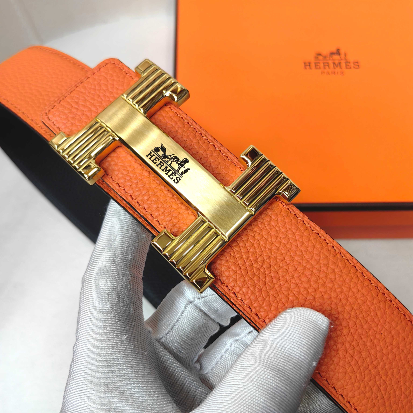 【限定入荷】Hermès フレンチ紳士ベルト「全長約 100cm」