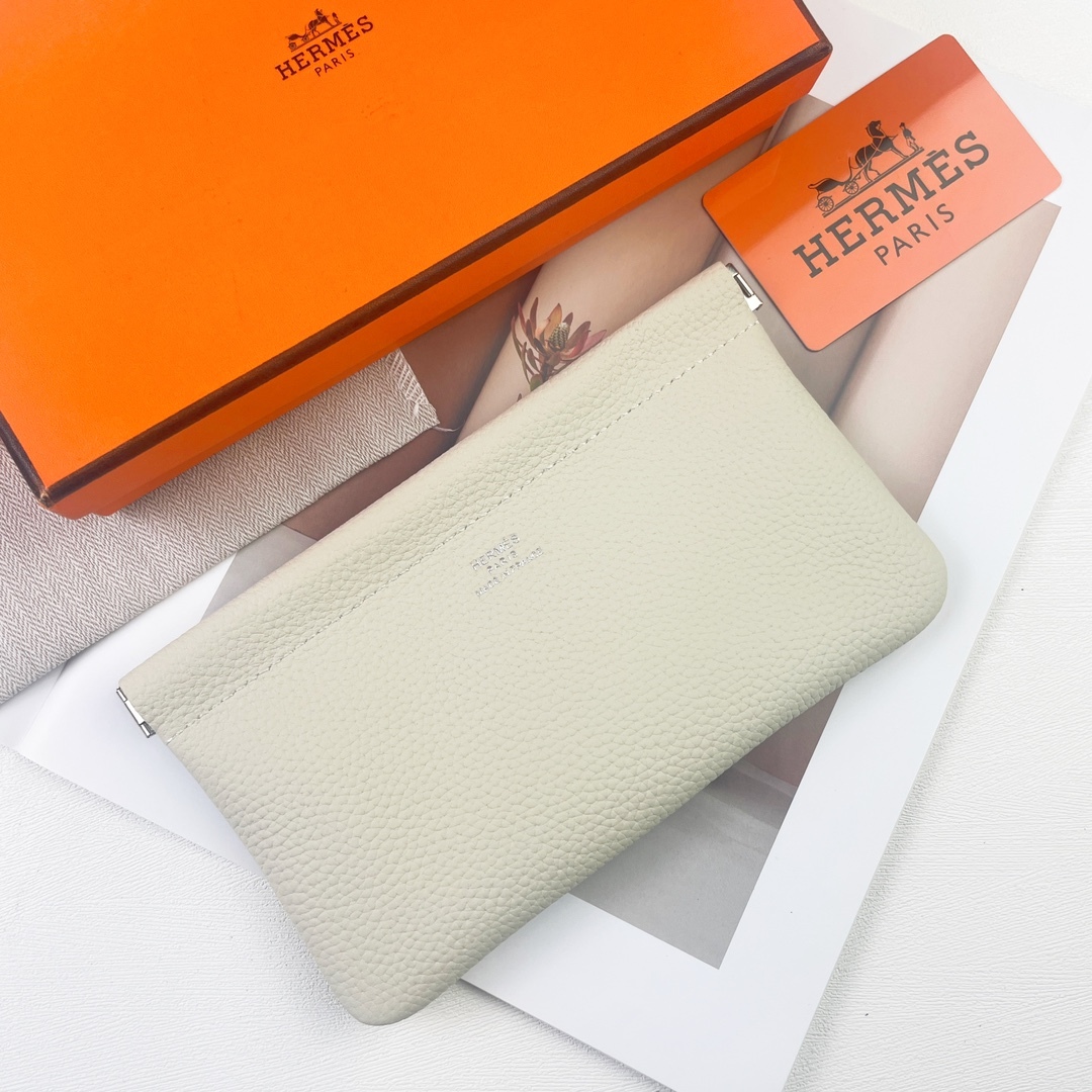 【厳選新入荷】エルメス Evelyne Zip Pouch イヴリンファスナーハンドポーチ「携帯小銭収納レザー小物」
