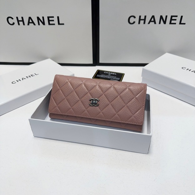 シャネル「Chanel」 ラムスキン フラップ ウォレット 財布