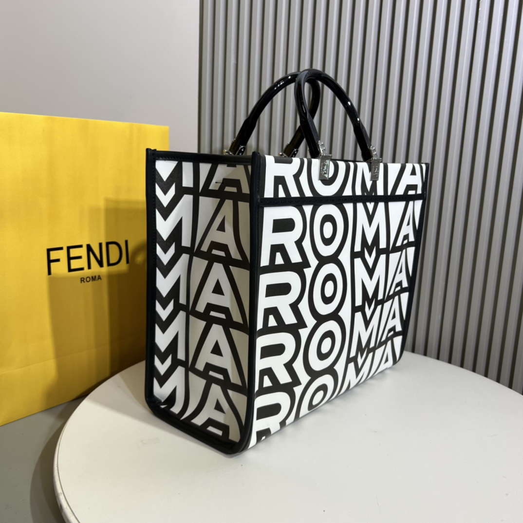 フェンディ「Fendi」Sunshine FF ファブリック ミディアムトートバッグ