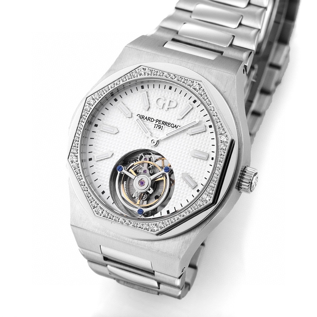 ジラール・ペルゴ「Girard-Perregaux」ラウレアート クロノグラフ トゥールビヨン 腕時計42MM