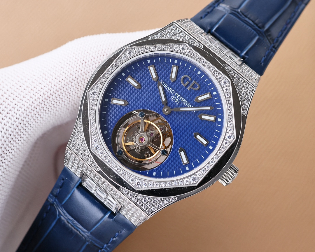 ジラール・ペルゴ「Girard-Perregaux」 ラウレアート クロノグラフ トゥールビヨン 腕時計42MM