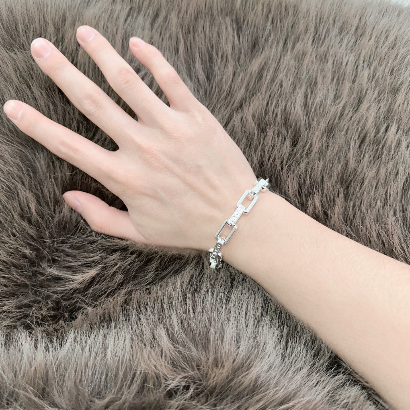 ティファニー「Tiffany & Co.」ポリッシュドシルバーリンク ブレスレット