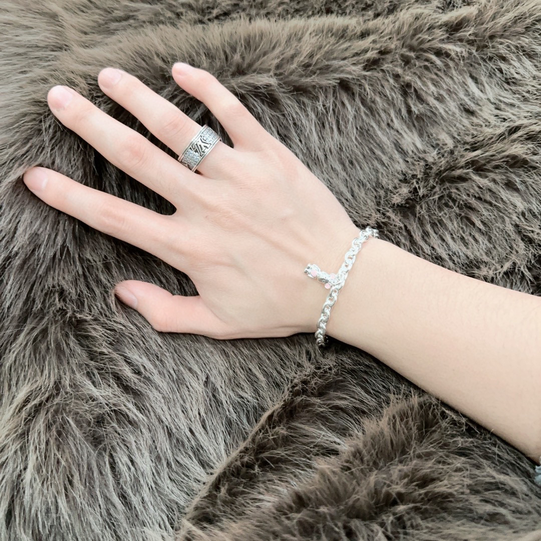 ティファニー「Tiffany & Co.」ポリッシュドシルバーリンク ブレスレット