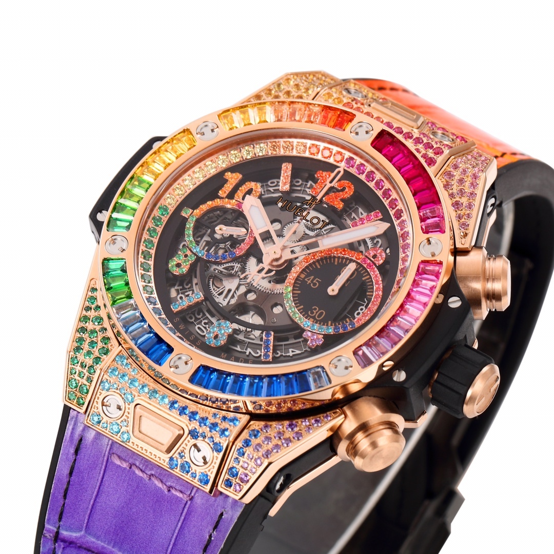 ウブロ「Hublot」ビッグバン ユニコ レインボー ウォッチ 45mm