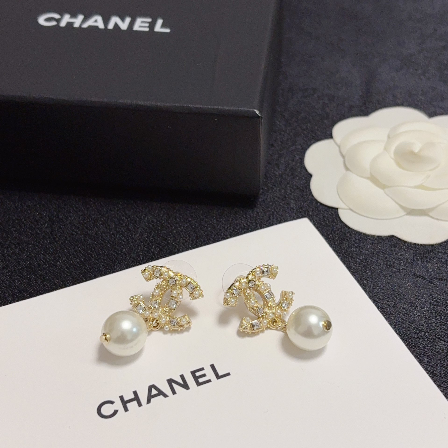 シャネル「Chanel」 パール&ダイヤモンド ピアス・イヤリング