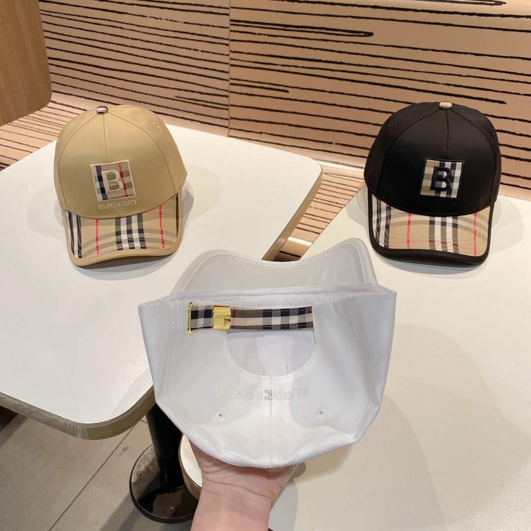 バーバリー「Burberry」コリアン ブリティッシュ スタイル ベースボールキャップ