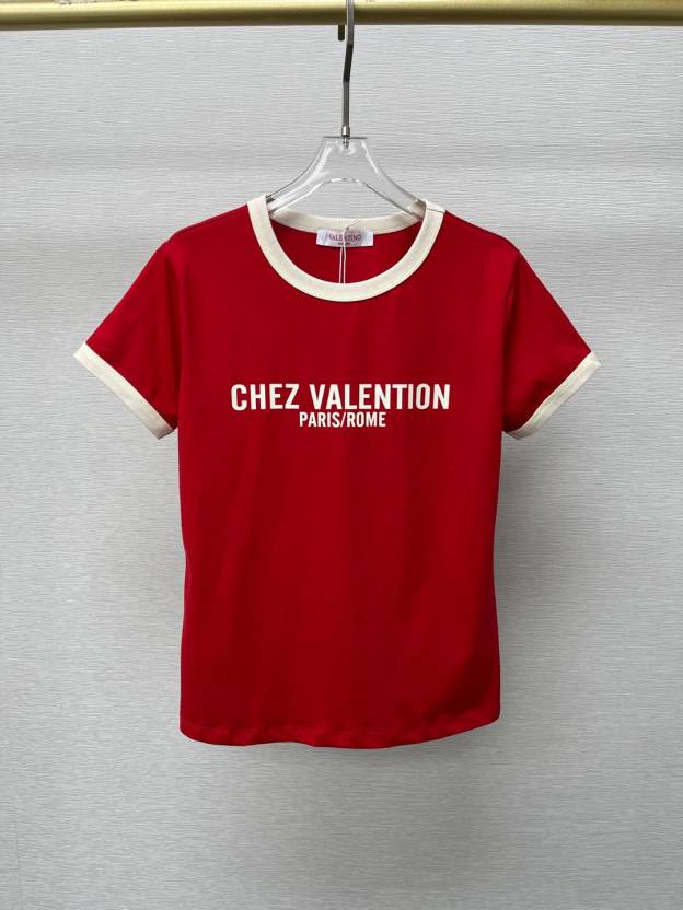 ヴァレンティノ「Valentino」2025新品トップスラウンドネックプリントアルファベットTeeカスタム半袖