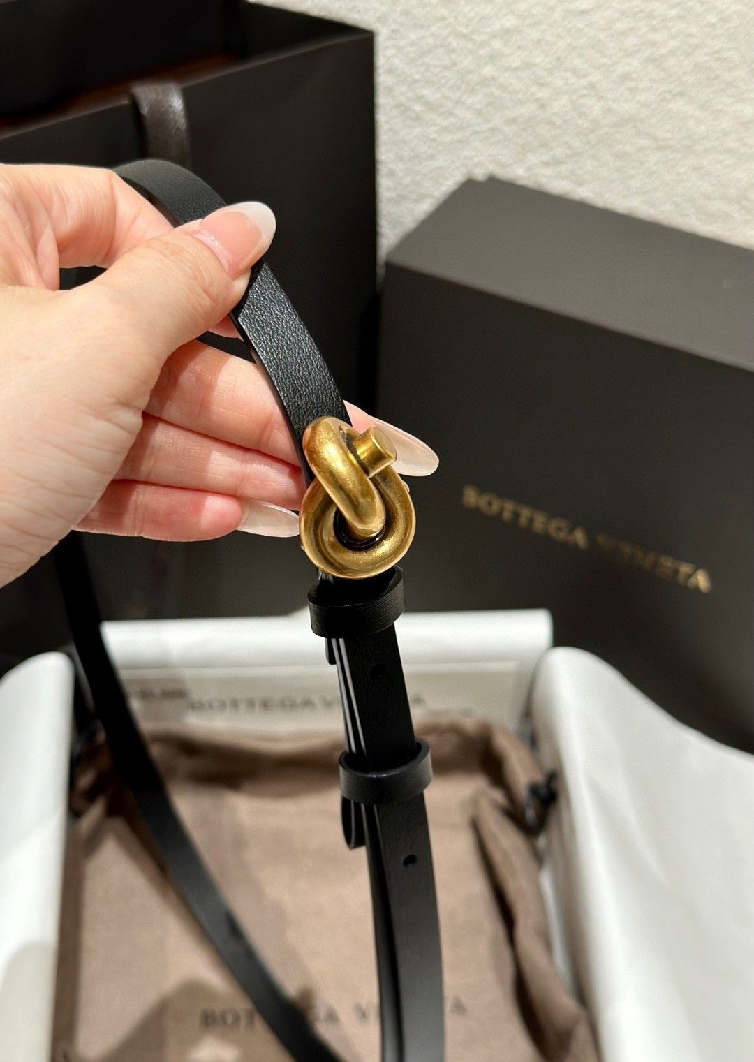 ボッテガ ヴェネタ「Bottega Veneta」ノットベルト レディース100CM