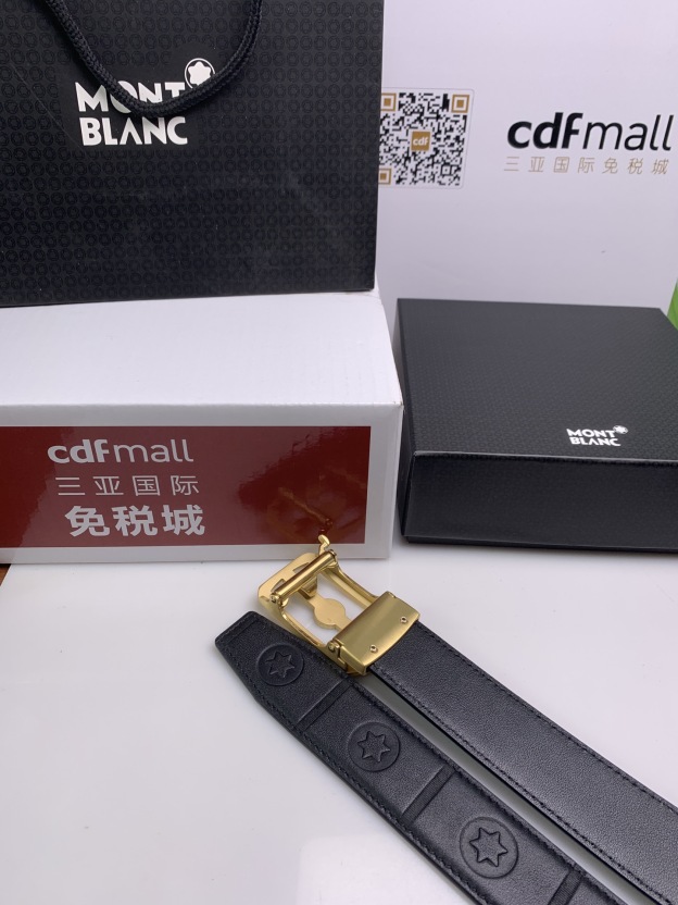 モンブラン「Montblanc」 クラシックコレクション プレミアムエンボスレザー ベルト100cm