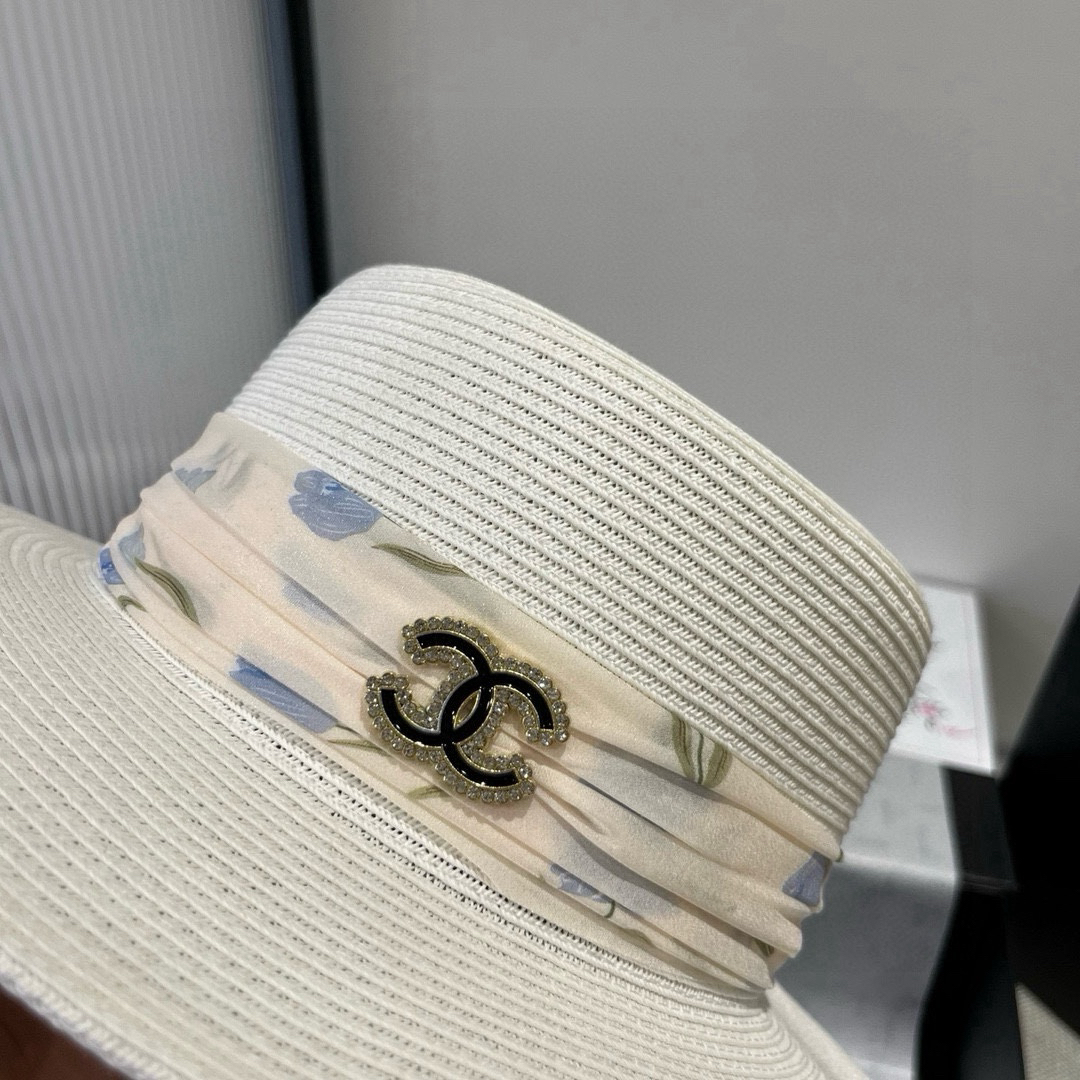 シャネル「Chanel」フラットクラウン フォーマルハット