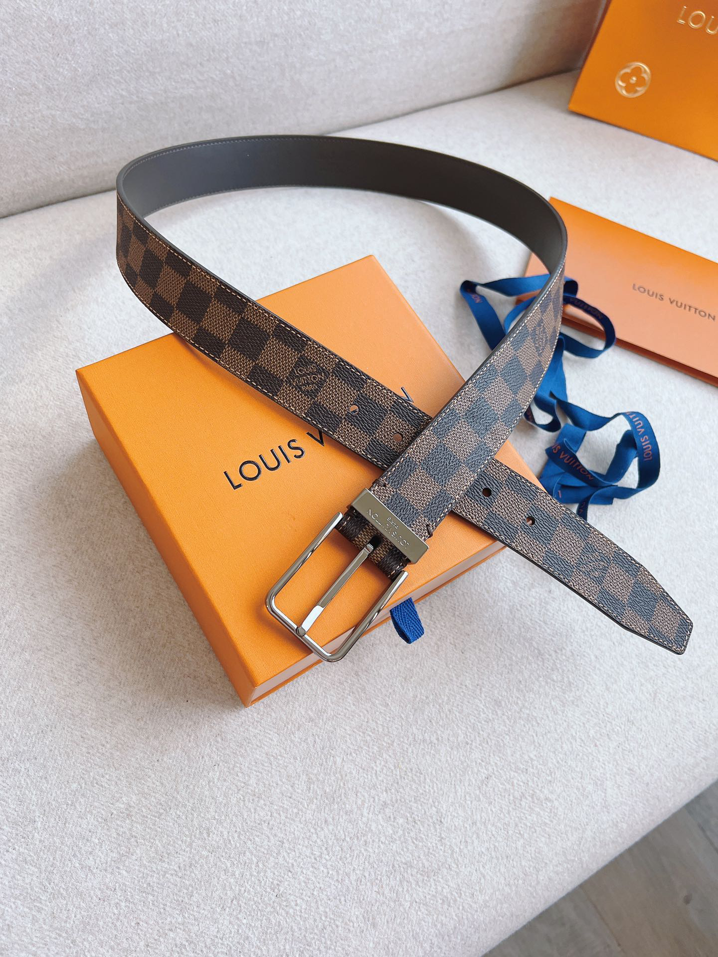 ルイ・ヴィトン「Louis Vuitton」クラシック レジャー ピンバックル ベルト